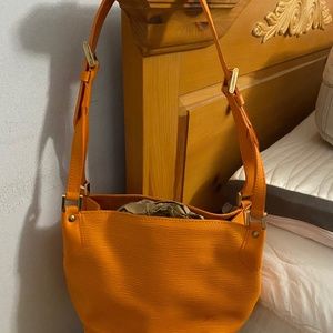 Louis Vuitton Mandarin Epi Leather shoulder bag with wallet and checkbook cover